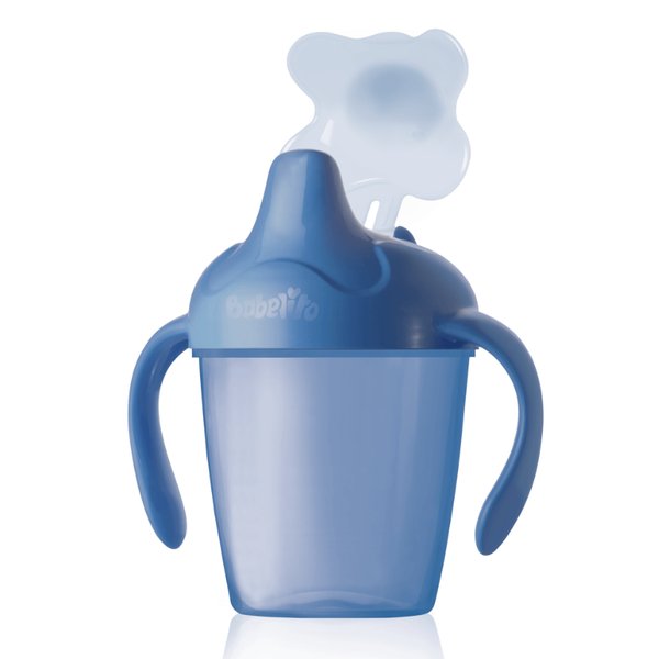 Babelito - Vaso Antiderrame Azul con Asas 250ml