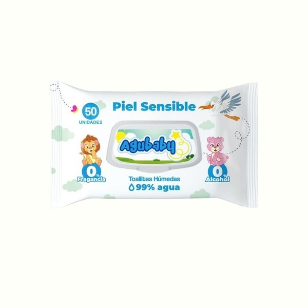 Toallitas Humedas Piel Sensible 50und 