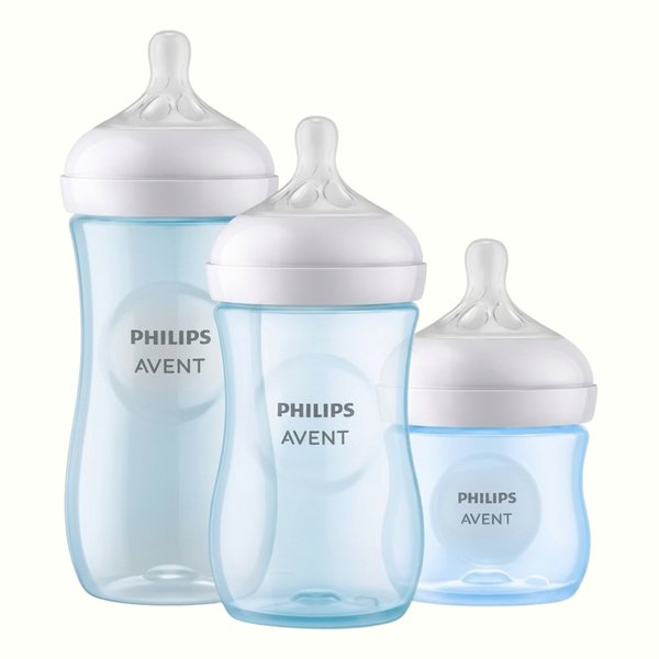 Philips Avent - Set de 3 Biberones Natural Response Celeste