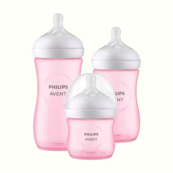 Philips Avent - Set de 3 Biberones Natural Response Rosa