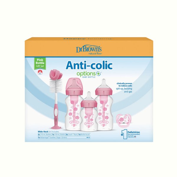 Dr Brown´s - Set de Regalo Rosa Boca Ancha