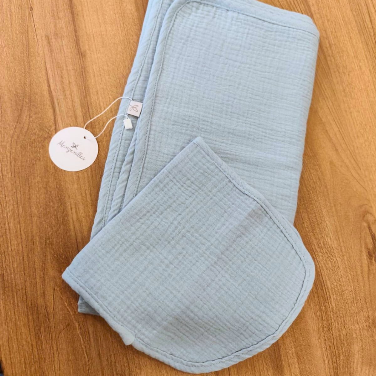 Set de Regalo Manta Cotton + Babita Celeste - 2