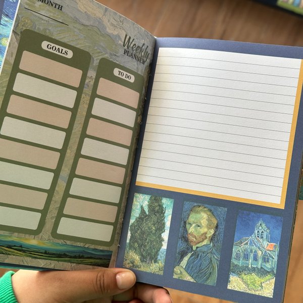 Libreta acolchada con hojas diseñadas - Van Gogh
