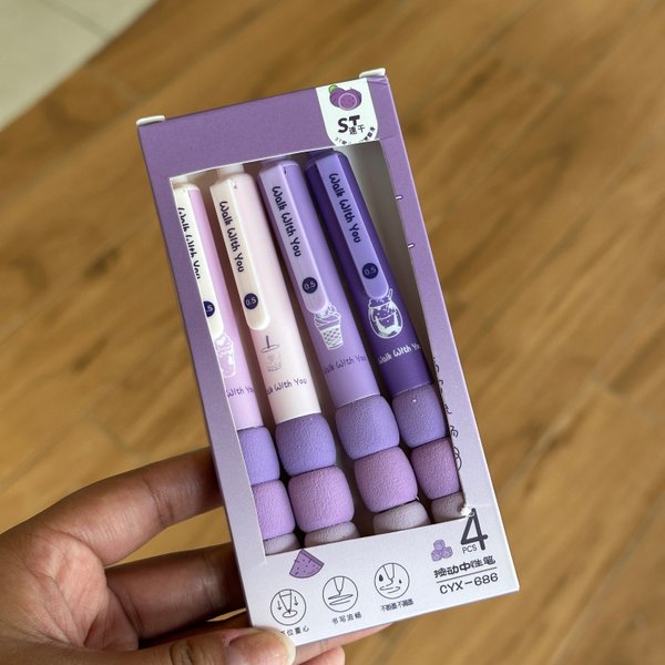 Set boligrafos Gel - Bubble tea (Tinta negra)