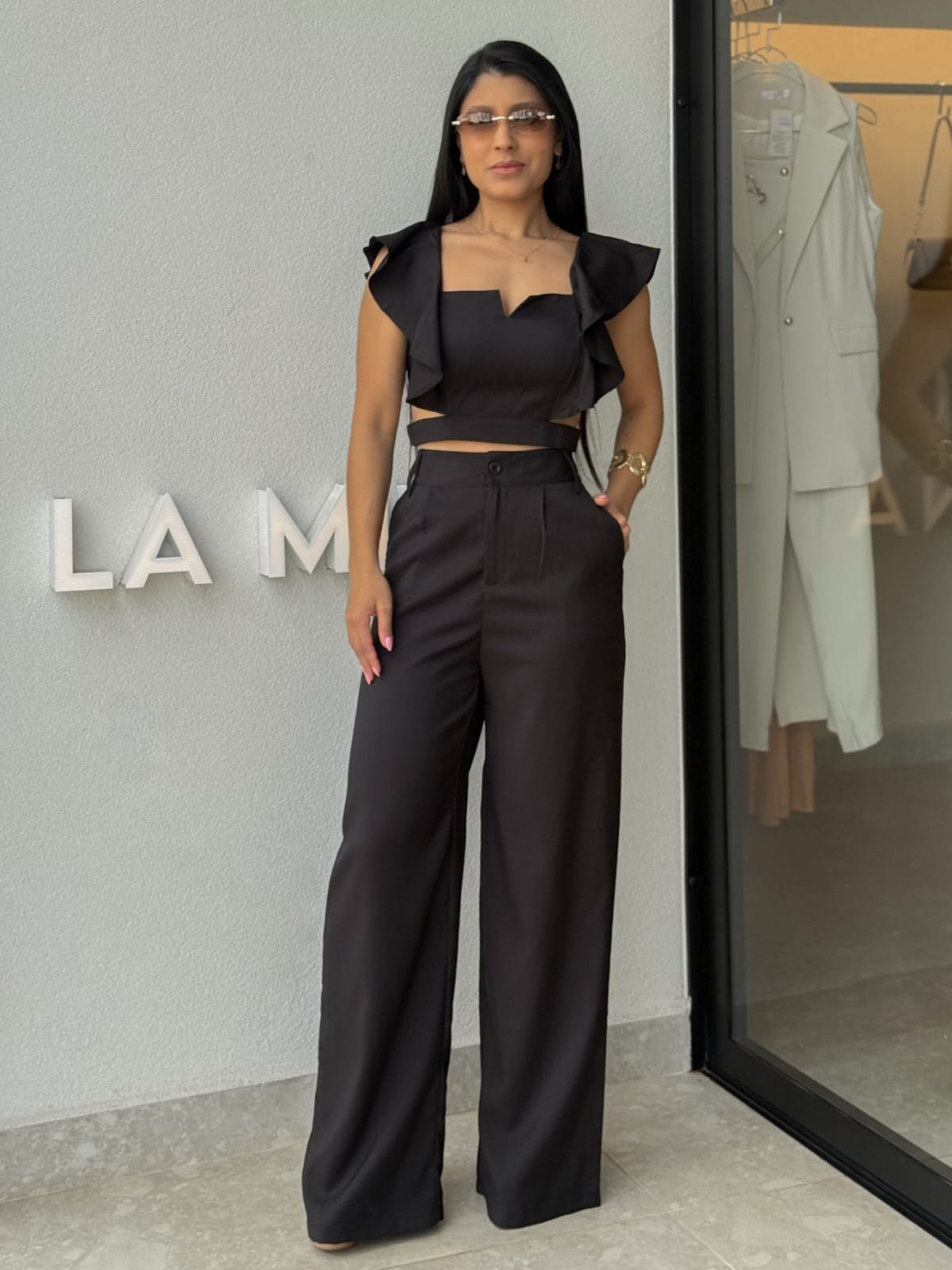 Conjunto de pantalon y top corto Isadora  - 2