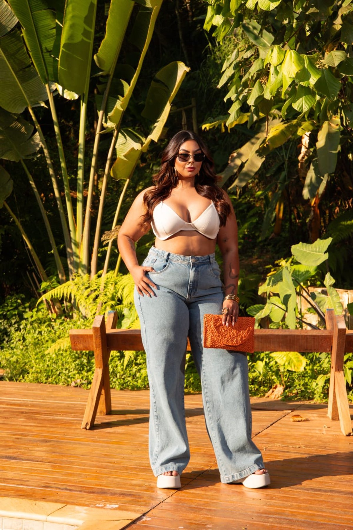 Jeans Wide Leg plus size