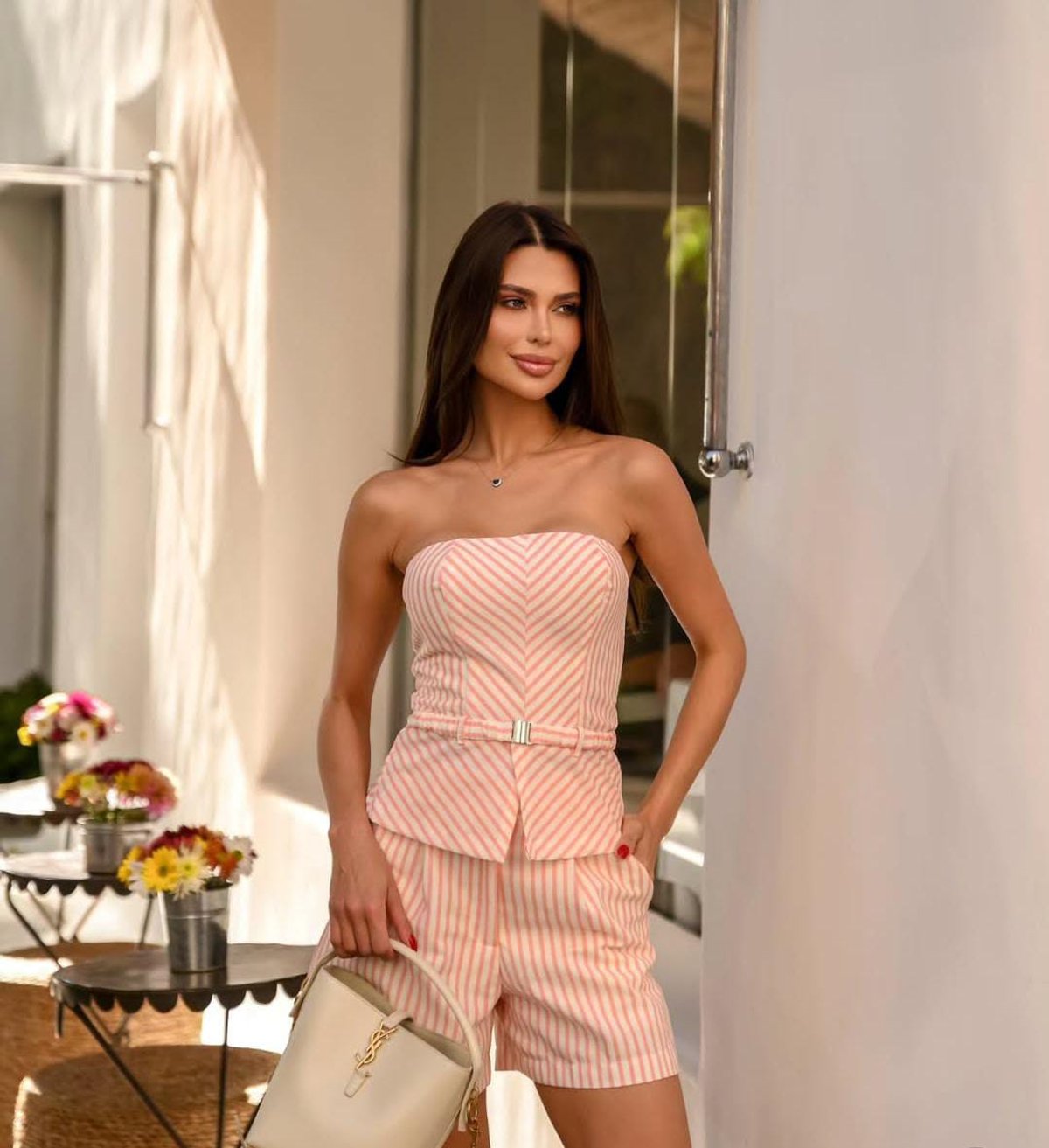 Conjunto listras pessego - 4