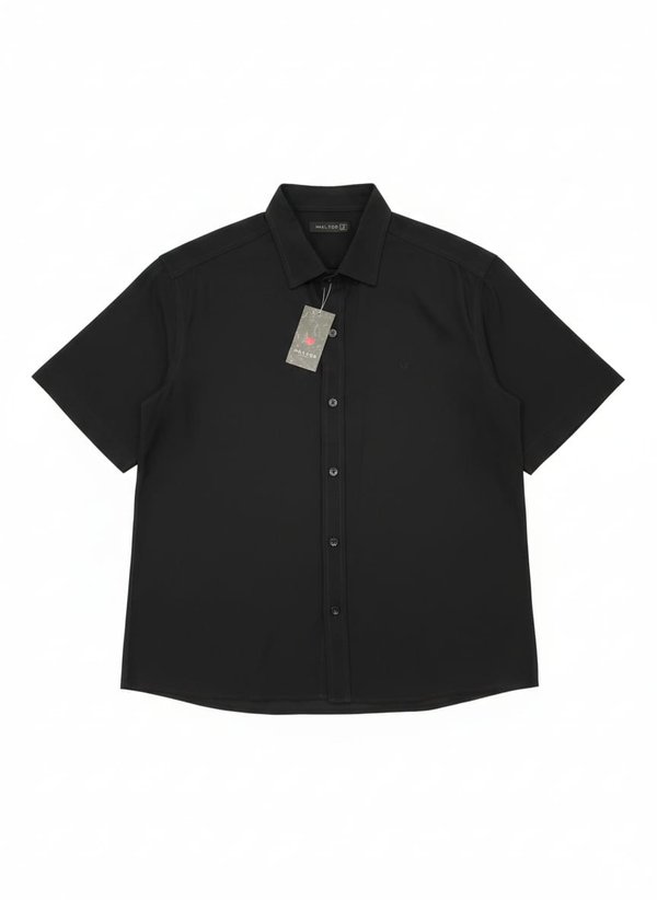 Camisa con cuello, manga corta