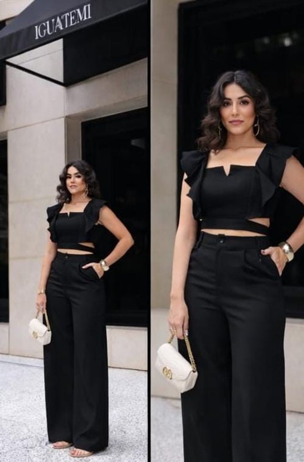 Conjunto de pantalon y top corto Isadora 