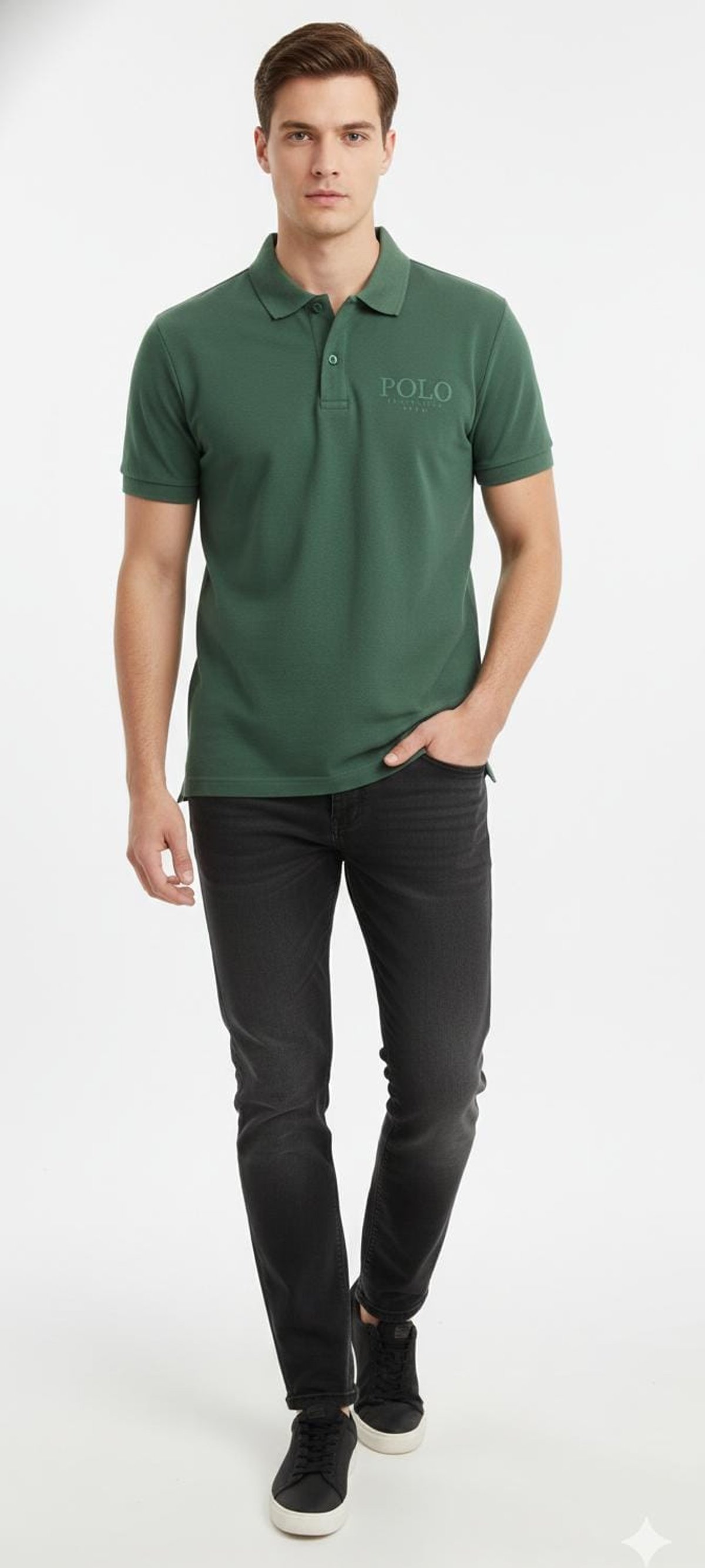 Camiseta polo malla waffer