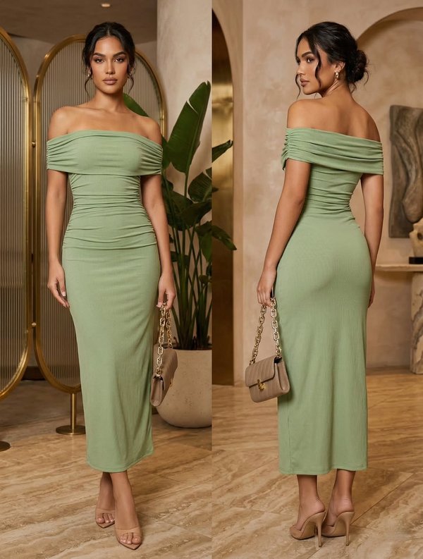 Vestido Largo Verde Pastel