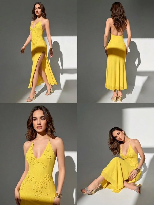 Vestido Largo Amarillo