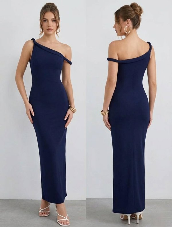 Vestido Largo Azul Marino