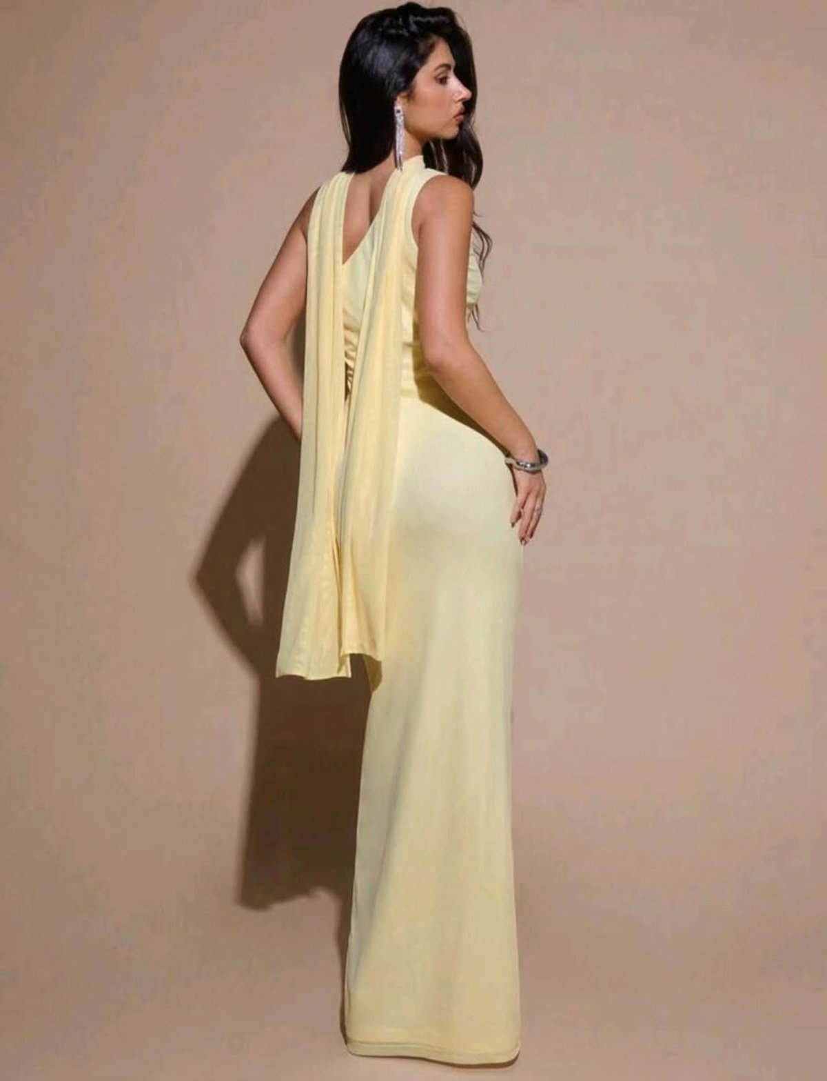 Vestido Largo Amarillo Pastel - 3
