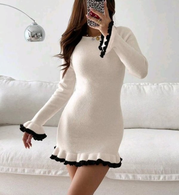 Vestido Corto Blanco Nude