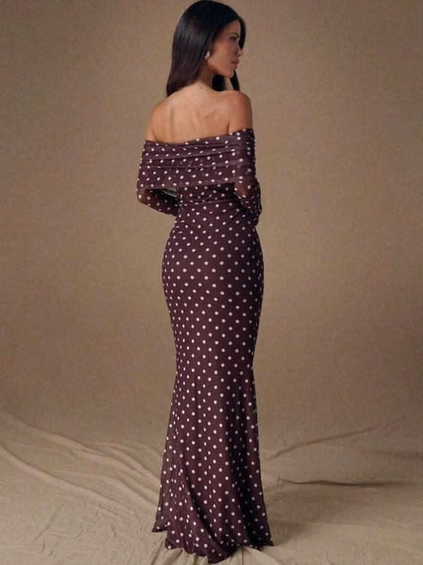 Vestido Largo Marrón