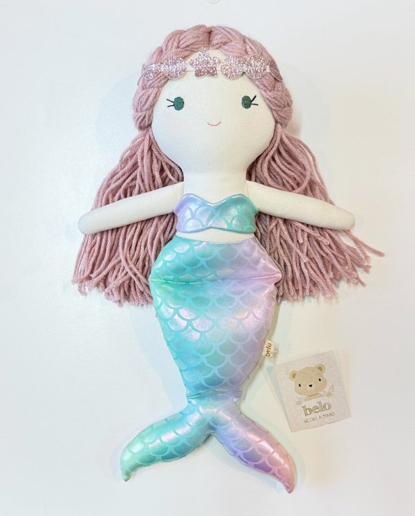 Muñeca sirena multicolor 
