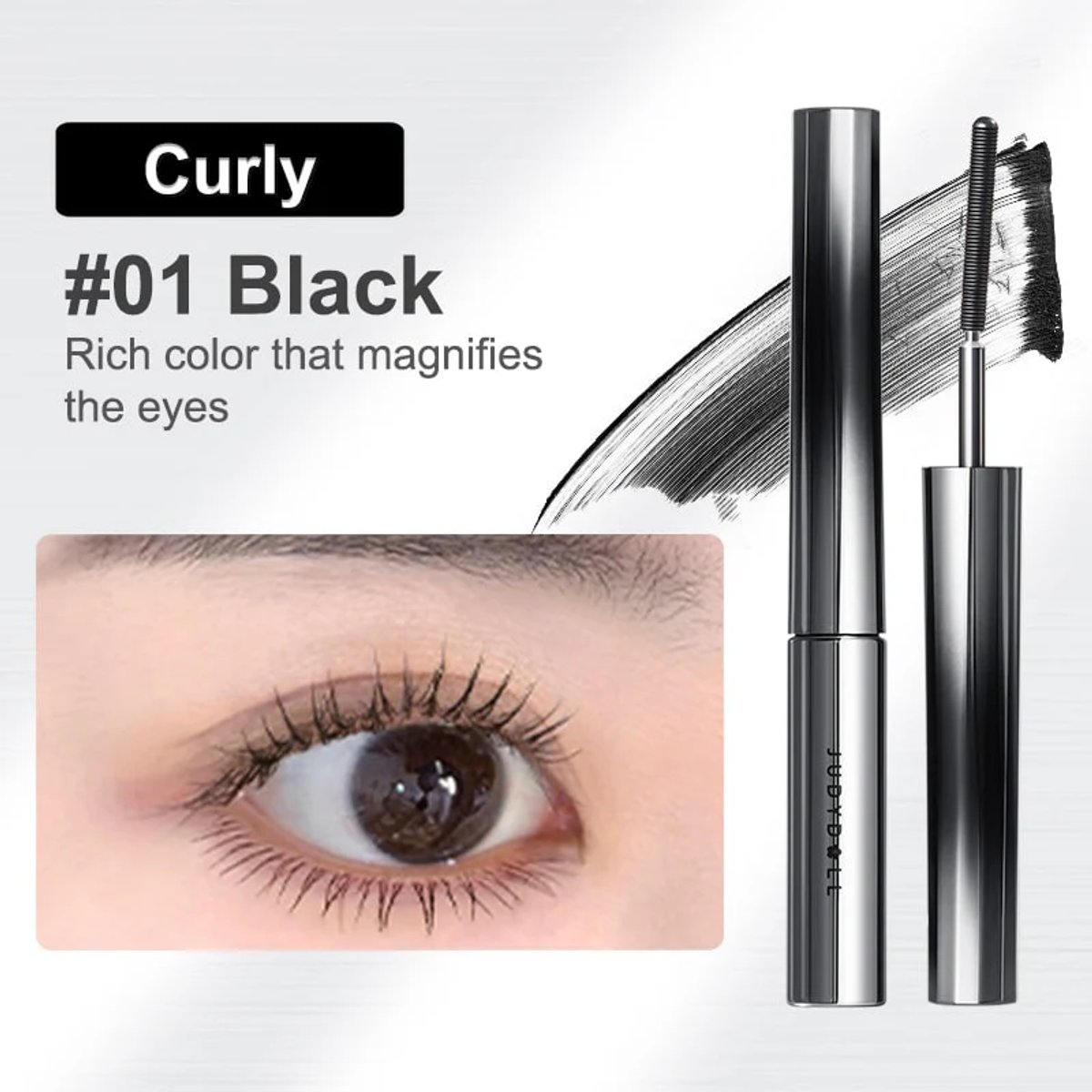 JUDYDOLL- 3D Curling Eyelash Iron Mascara - Curly  - 2