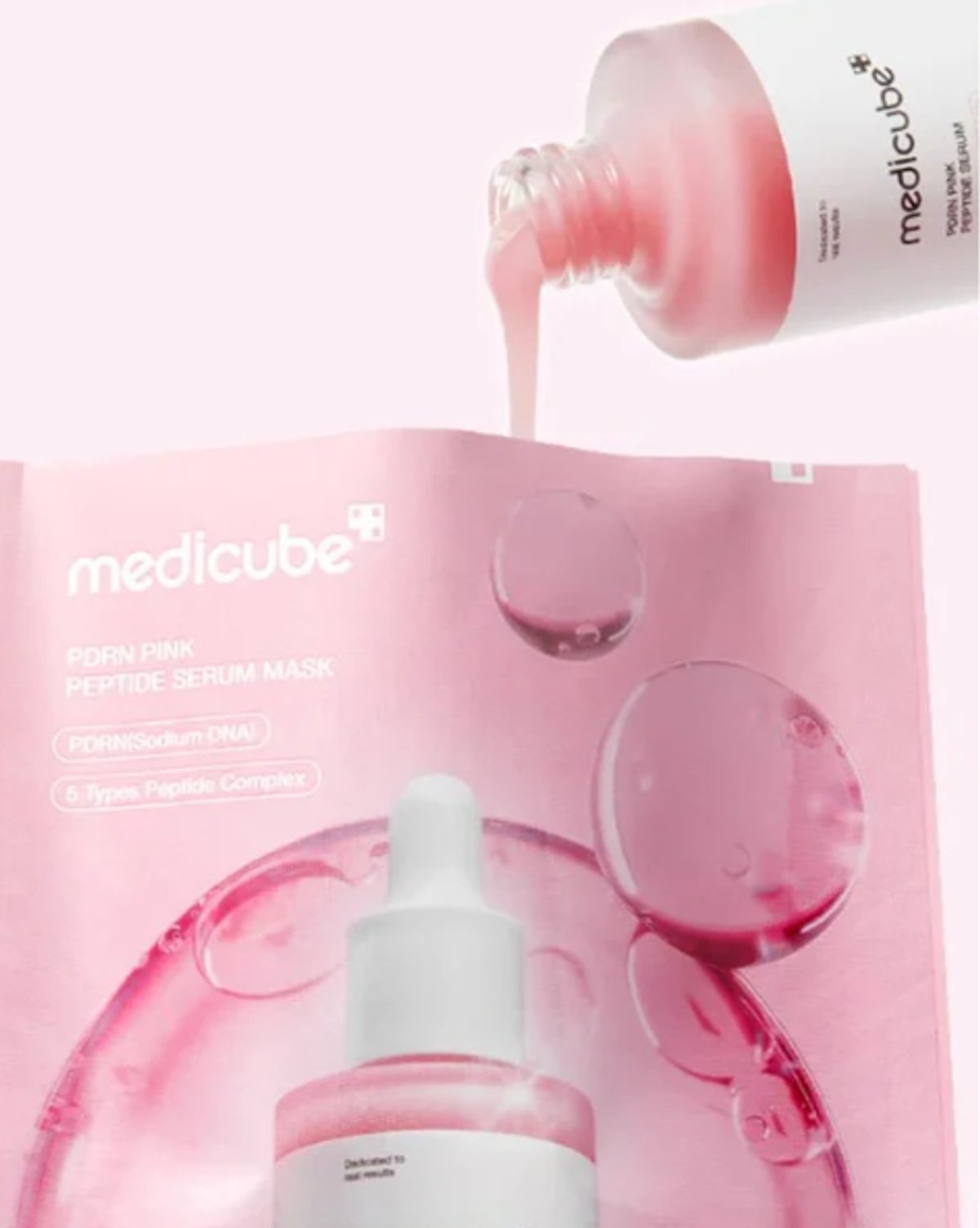 Medicube - Mascarilla de tela antiedad del serum PDRN pink serum  - 2
