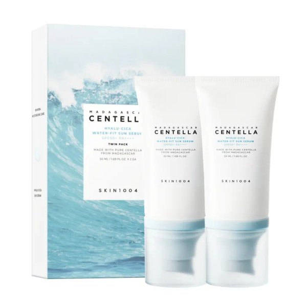 SKIN1004 - Protector Solar Madagascar Centella Hyalu-Cica Water-Fit Sun Serum Twin Pack