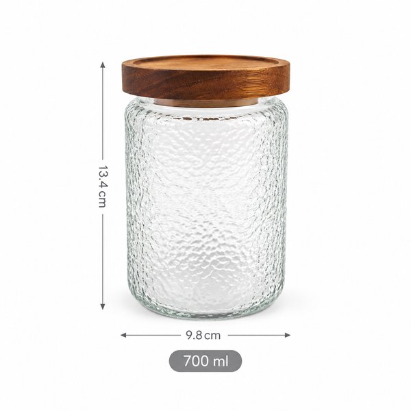 Frasco de vidrio con tapa 700 ml
