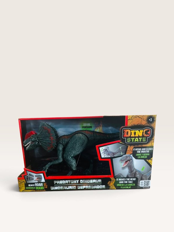 DINO STATE DILOPHOSAURO CON SONIDO Y MOVIMIENTO