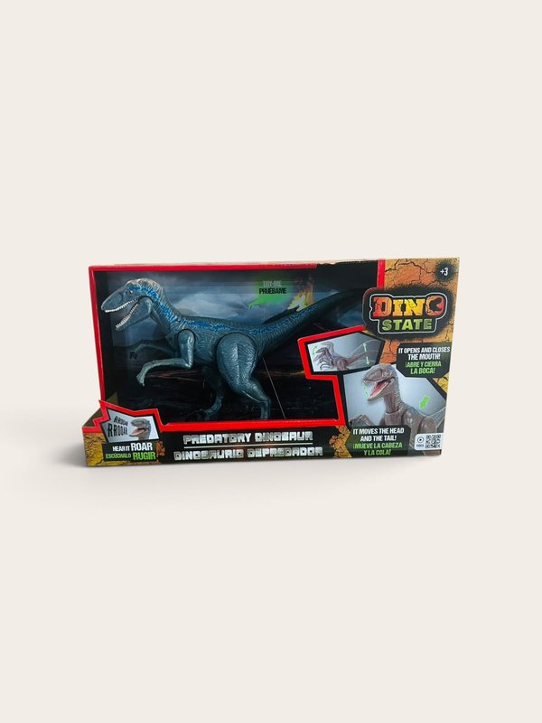 DINO STATE VELICIRAPTOR CON SONIDO Y MOVIMIENTO