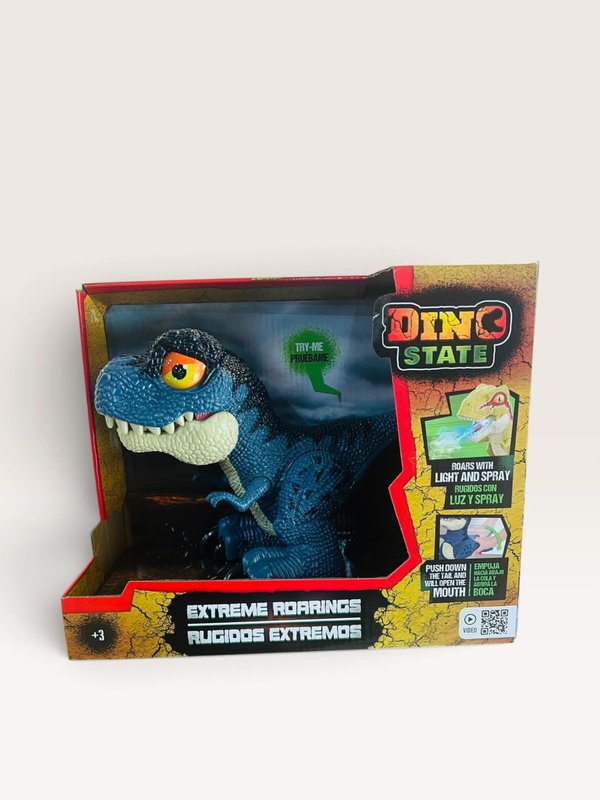 DINOSTATE DINO CON LUCES SONIDO Y SPRAY