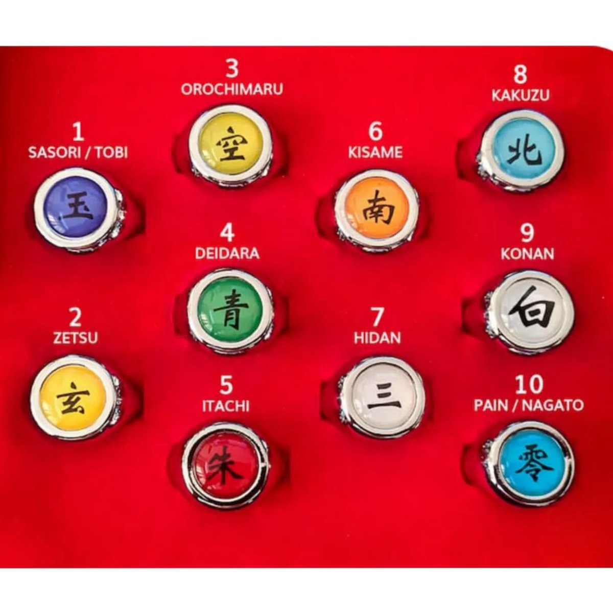 Anillos Akatsuki - Naruto - 2