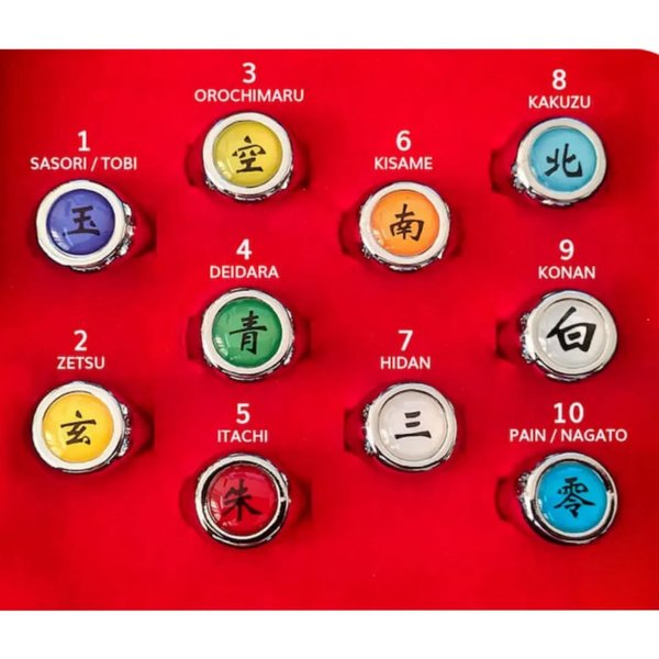 Anillos Akatsuki - Naruto