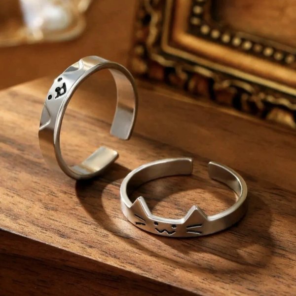 Anillos a juego gatitos