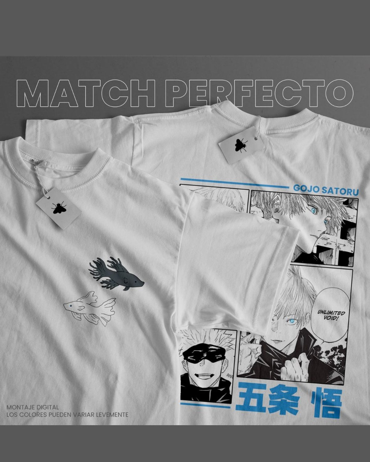 Remeras a juego Gojo y Geto - Jujutsu Kaisen