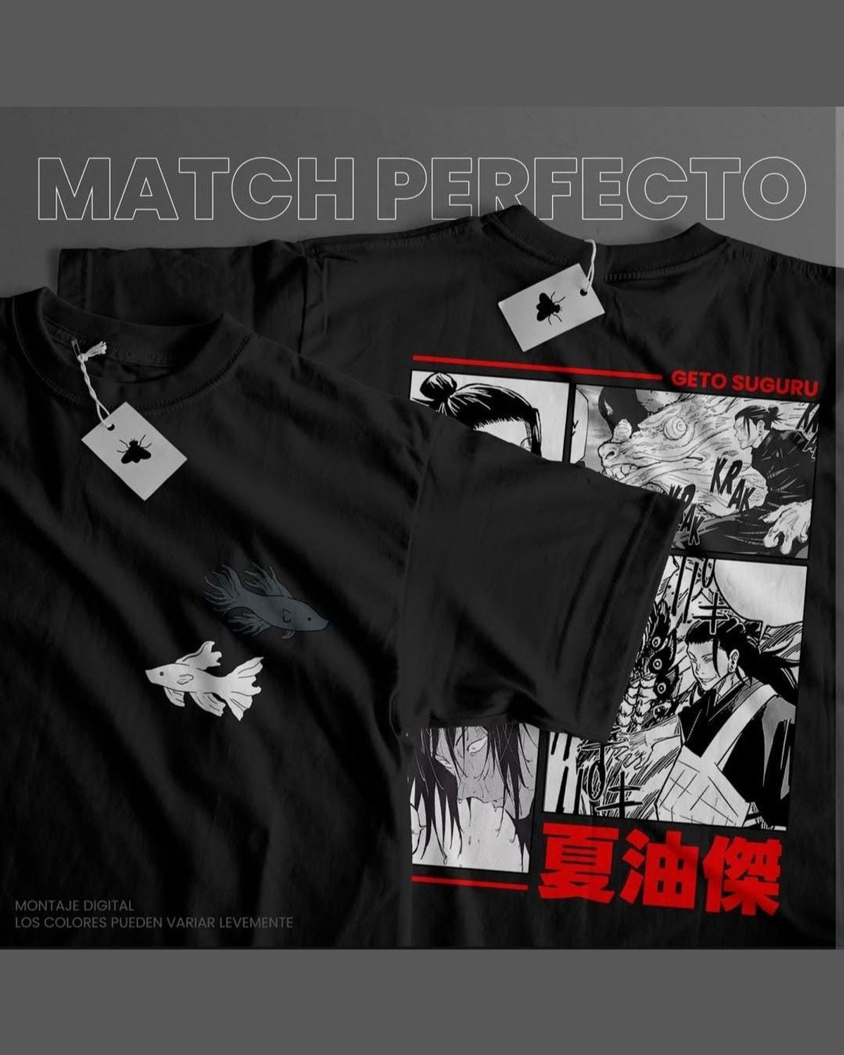 Remeras a juego Gojo y Geto - Jujutsu Kaisen - 2