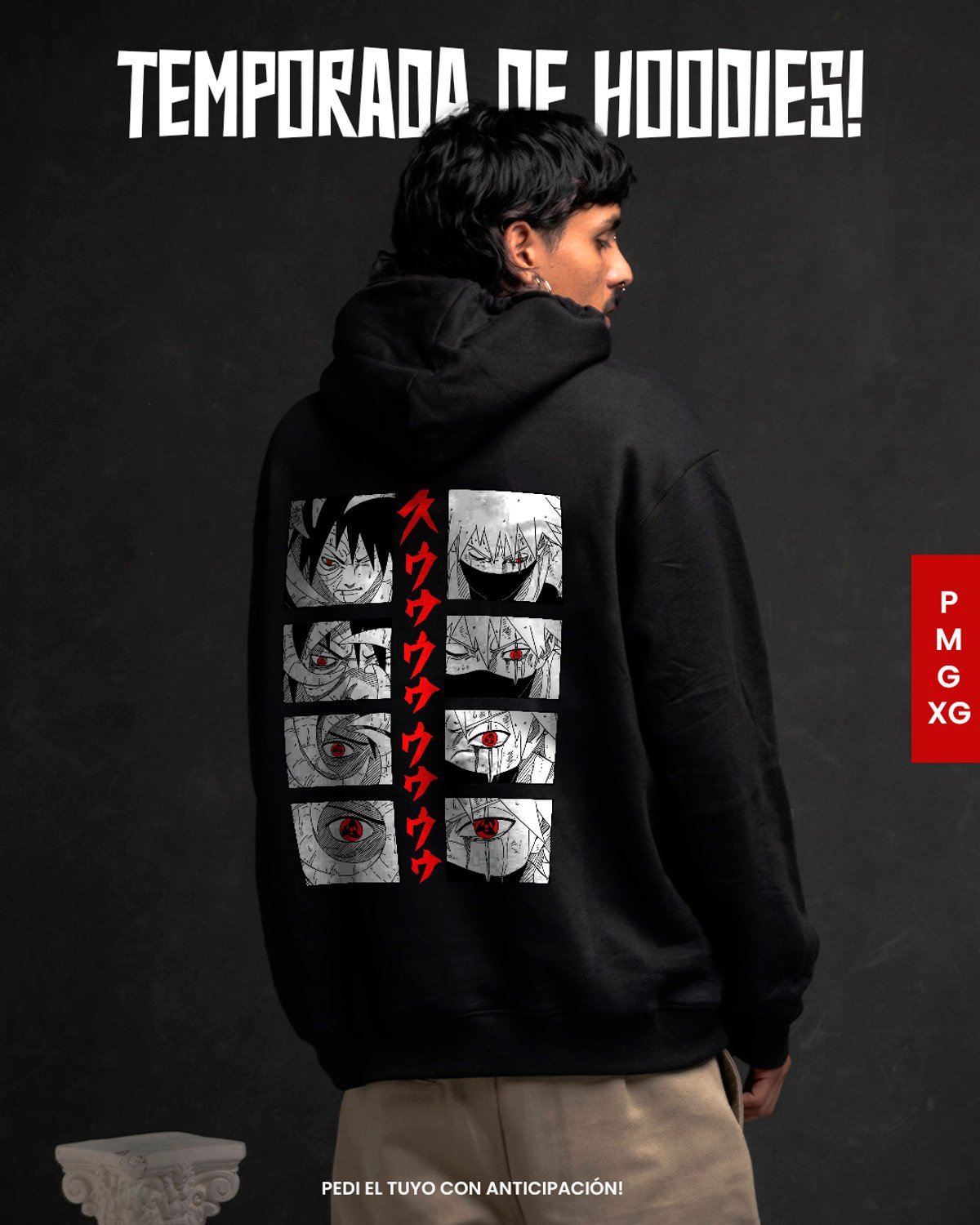 Hoodie Mangekyou Sharingan - Naruto