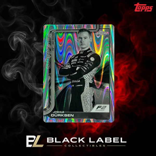 2025 Topps Chrome F1 - Joshua Dürksen #37  Black & White Ray Wave Refractor NM