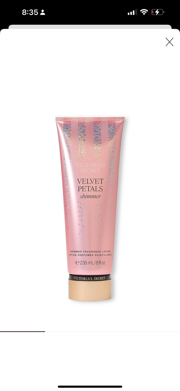 Loción Velvet Petals shimmer