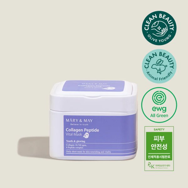 MARY&MAY - Collagen Peptide Vital Mask - 30 un.