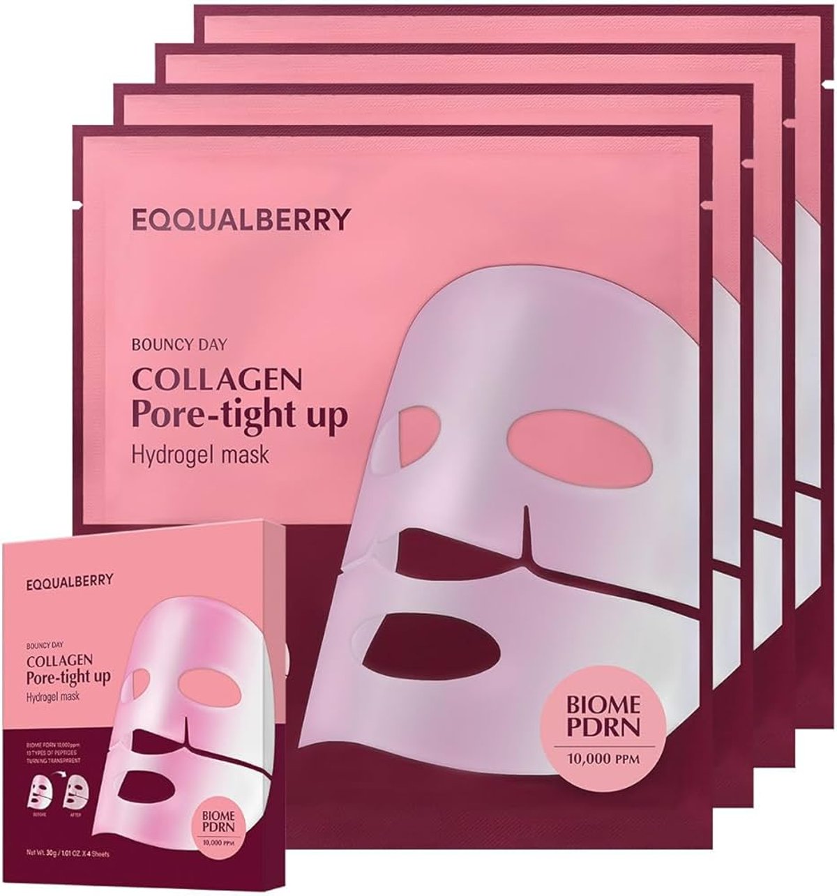 EQQUALBERRY - Collagen Pore-tight up Hydrogel Mask