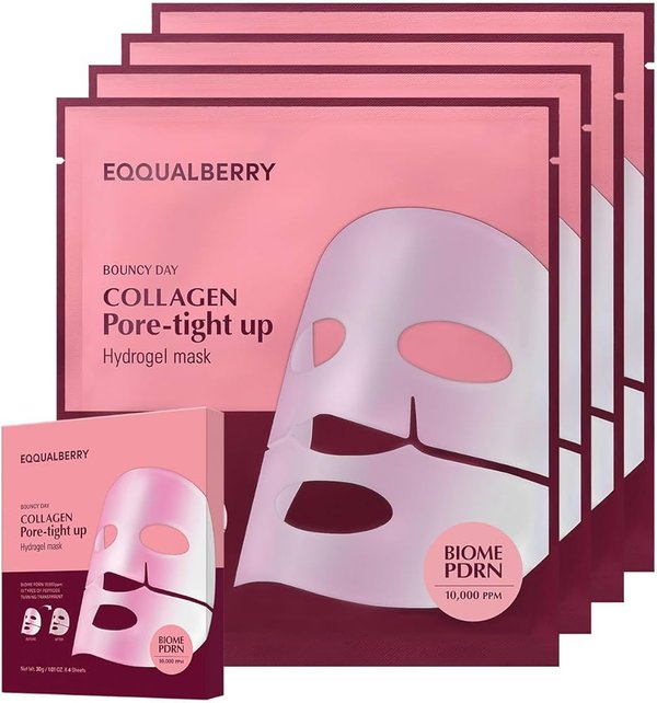 EQQUALBERRY -  Collagen Pore-tight up Hydrogel Mask
