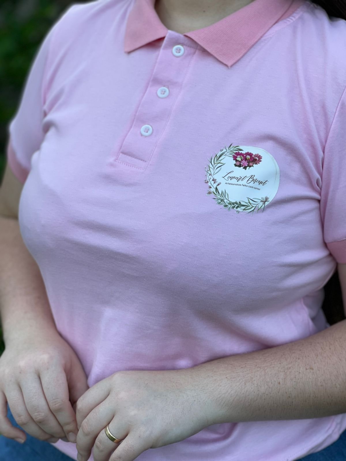 Remera Cuello Polo femenina personalizada - 2