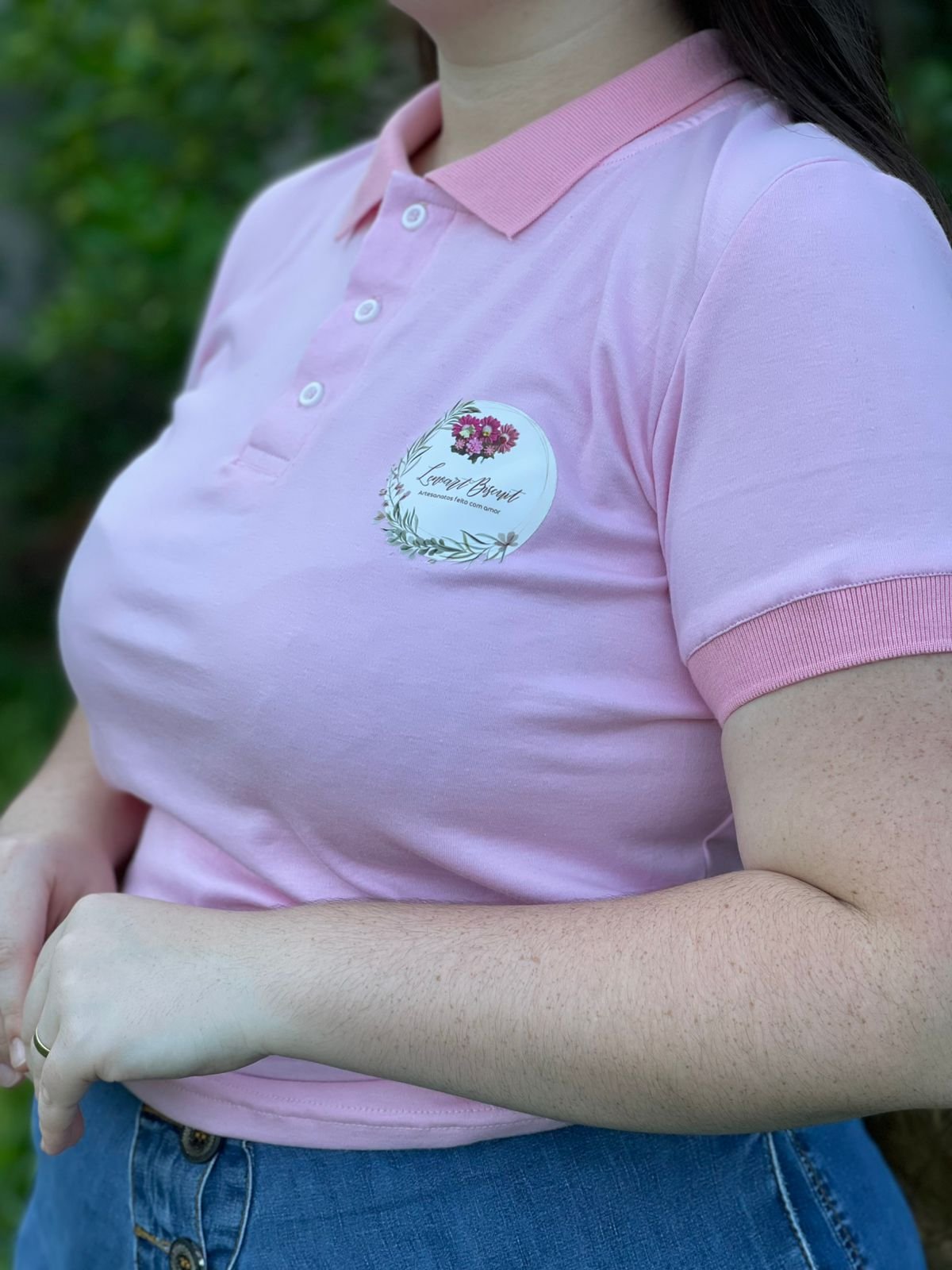 Remera Cuello Polo femenina personalizada - 6