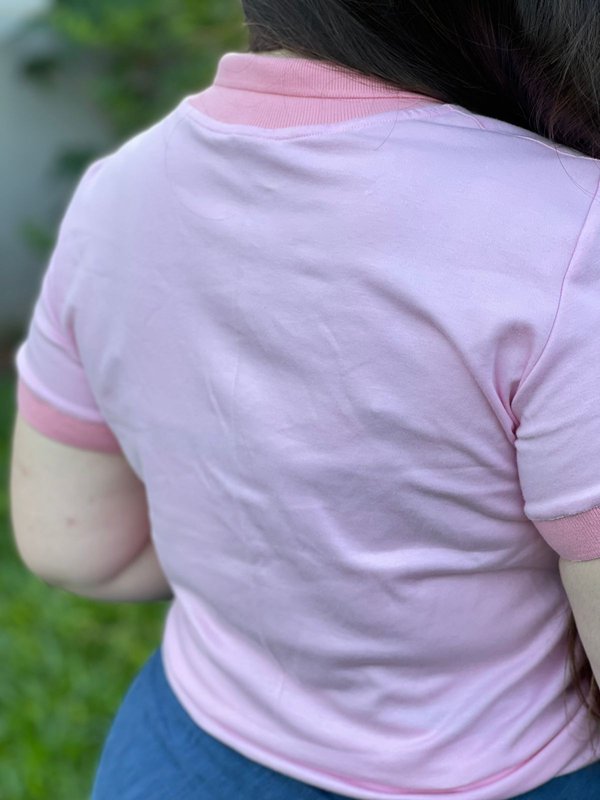 Remera Cuello Polo femenina personalizada