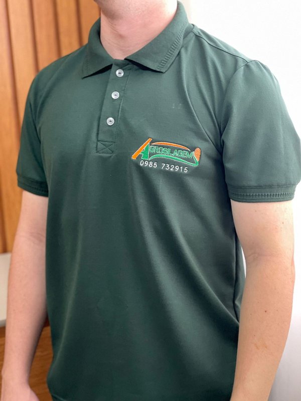 Remera Cuello Polo Maculina Personalizada