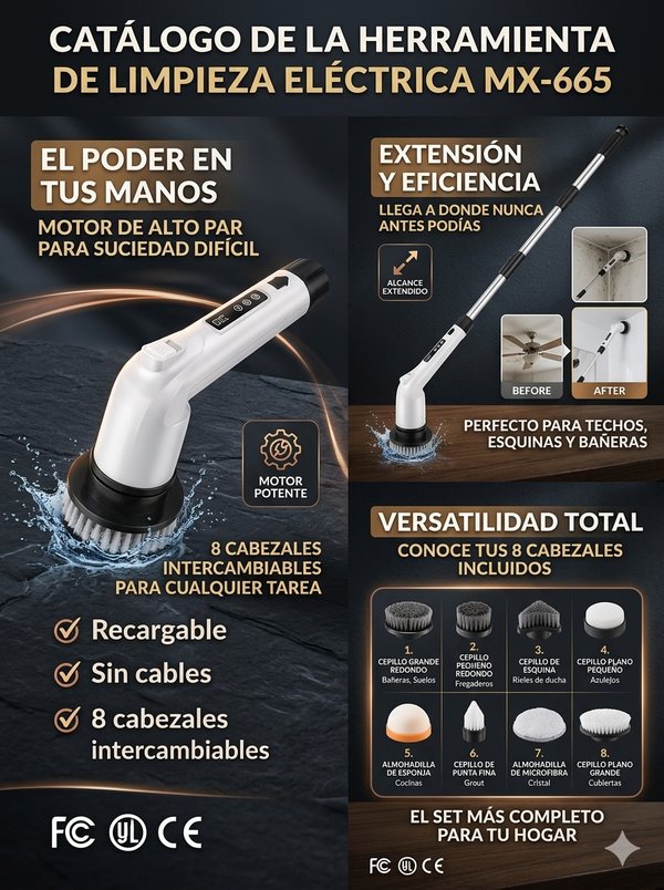 Cepillo Limpiador 9 En 1