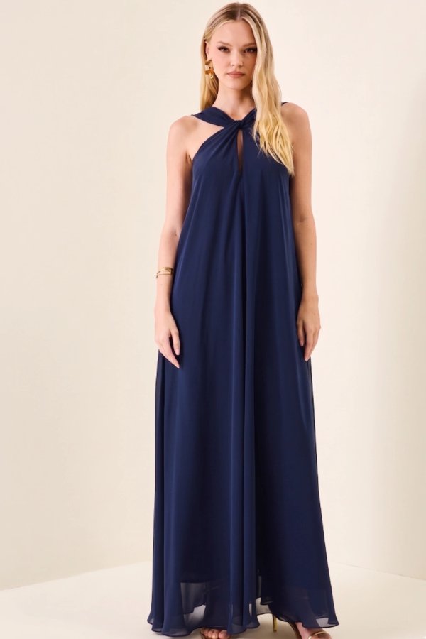 Vestido largo azul 