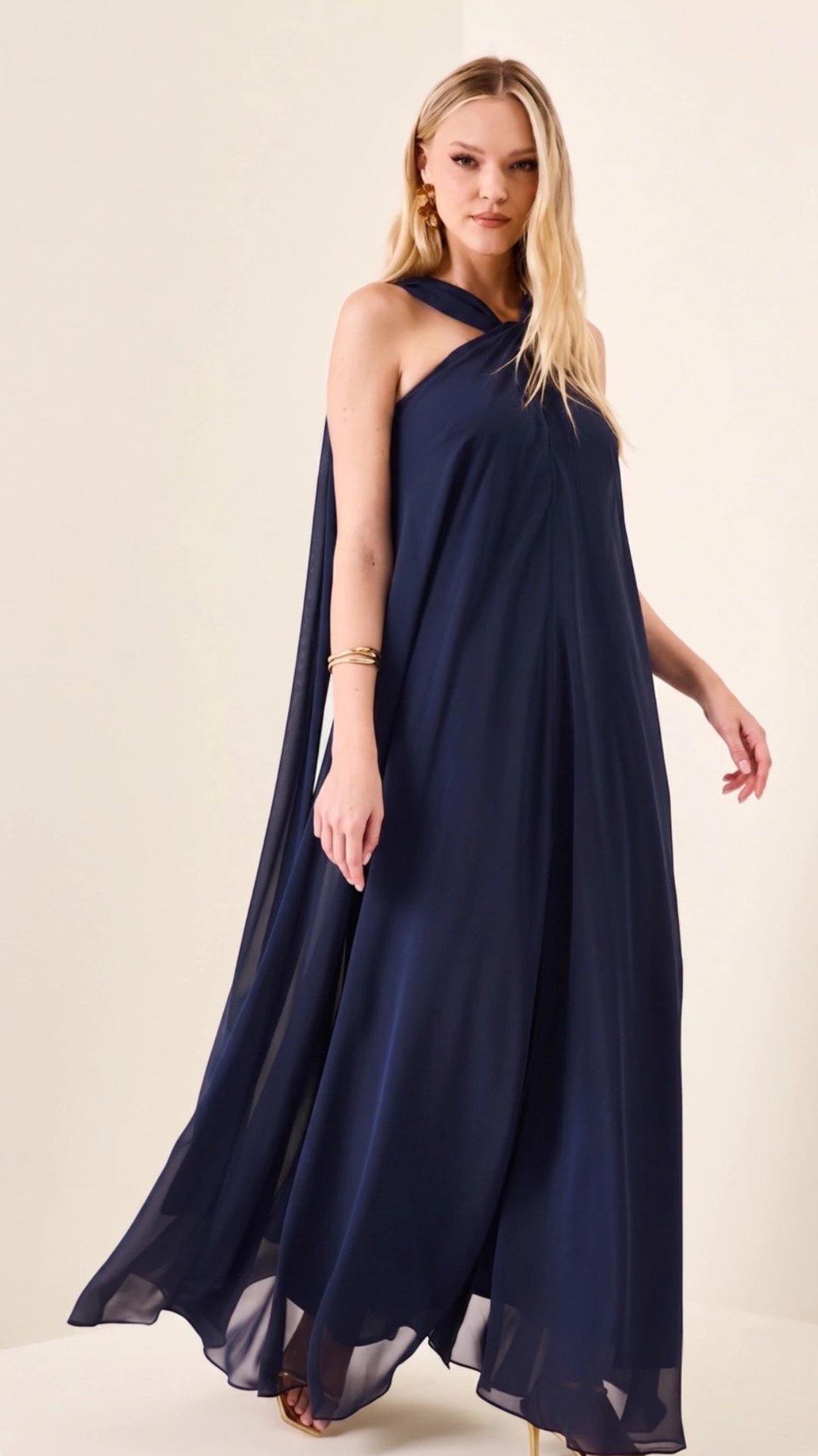 Vestido largo azul 