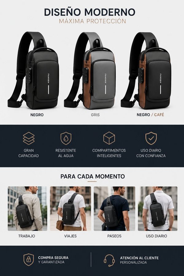 Mochila Antirrobo Con Puerto Usb