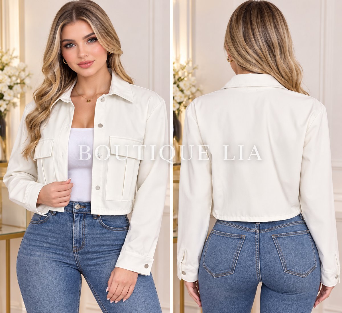 Chaqueta con bolsillos de solapa - 3