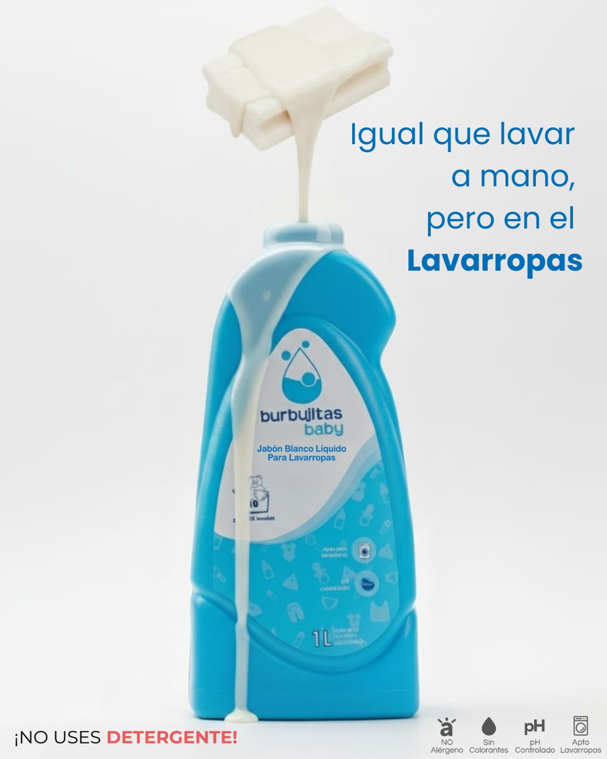 Jabón Blanco Líquido para Lavarropas Bidón 5L - 4