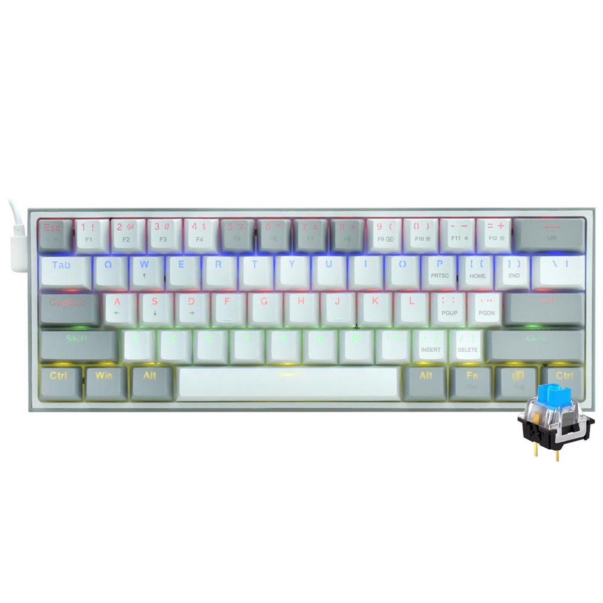 Teclado Mecanico Redragon Blanco - 3